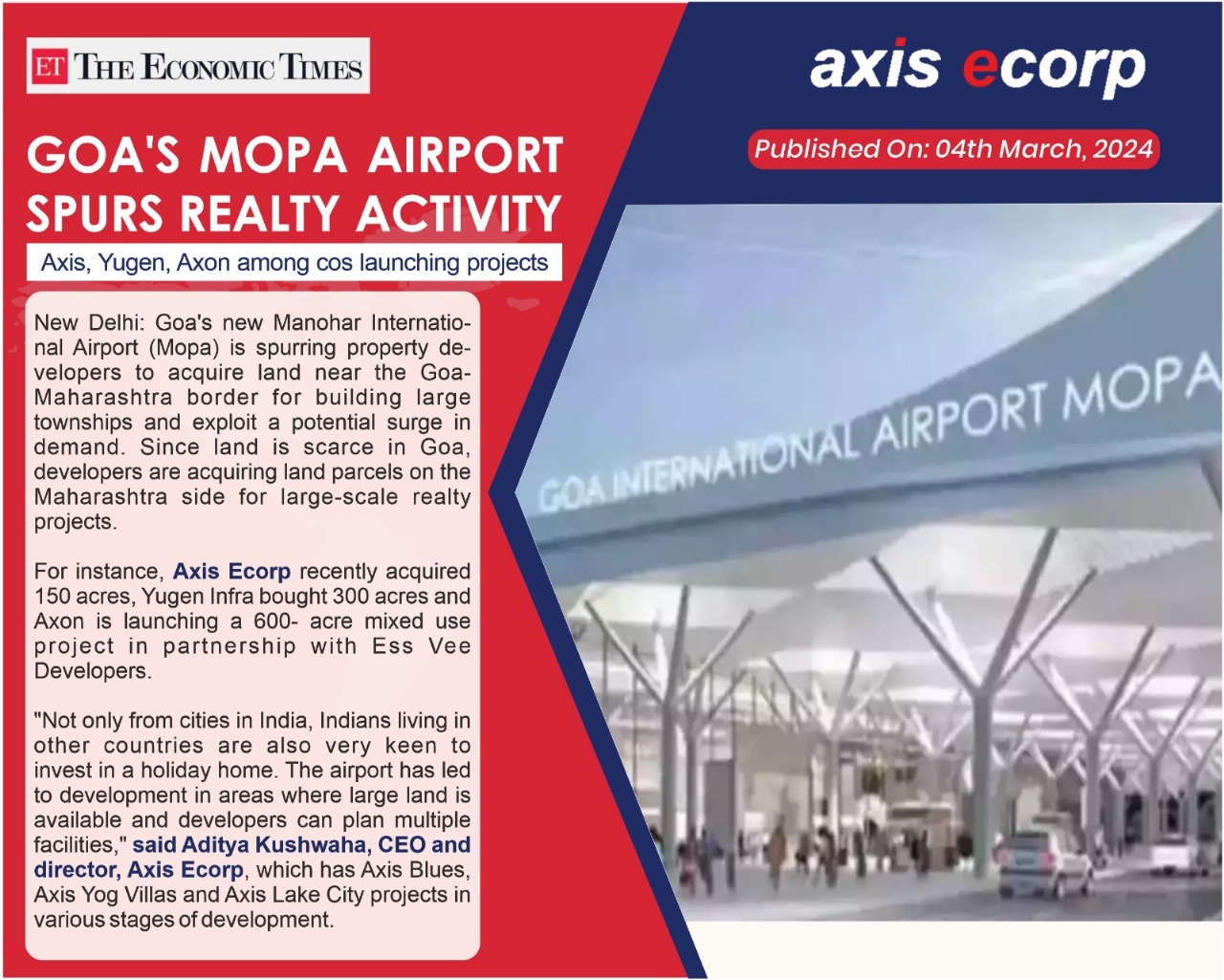 Goa's Mopa Airport spurs realty activity